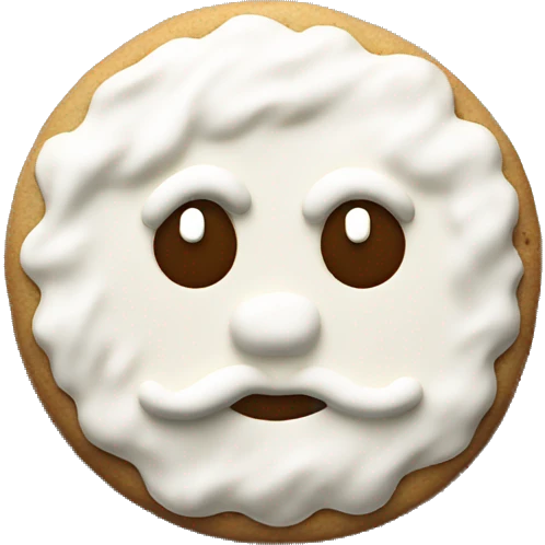 Christmas cookies with white simple frosting aesthetically laying on a plate  emoji