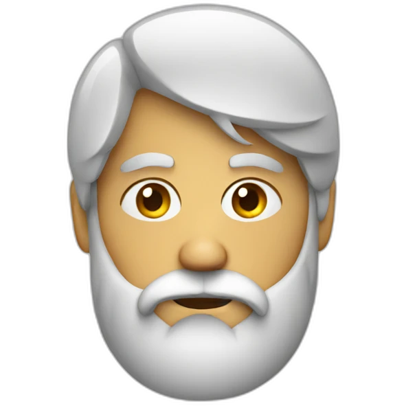 apple addict with beard emoji