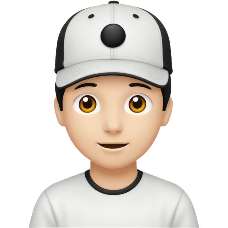 black baseball hat emoji