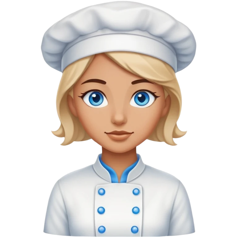 Blue eyes girl baker emoji