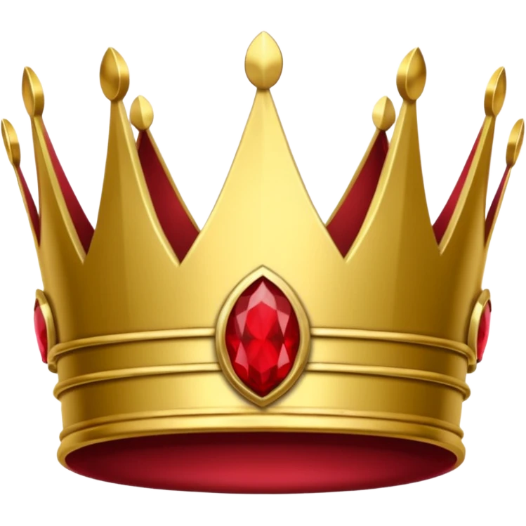 Gold laurel crown with crimson core. emoji