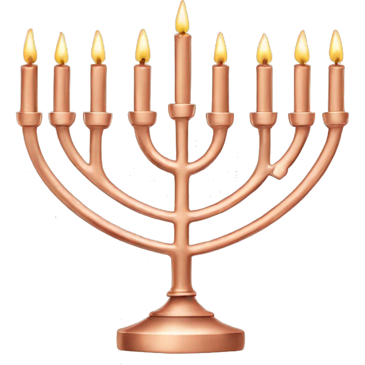 rose gold menorah emoji