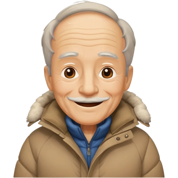 old man in puffy winter coat











 emoji