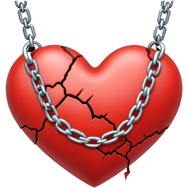 emo heart with a chain emoji