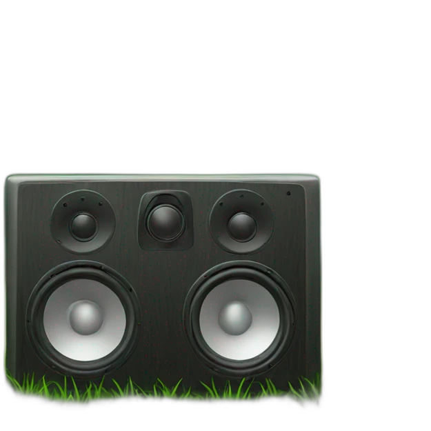 Large speaker in the grass emoji