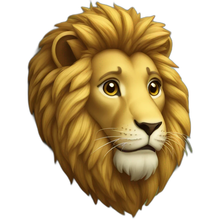 Lion on tree emoji