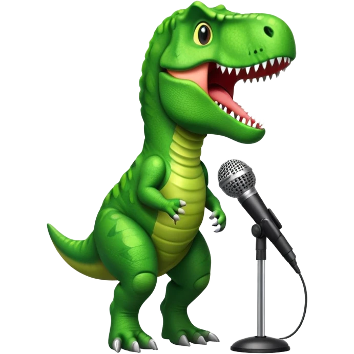 T-Rex singing emoji
