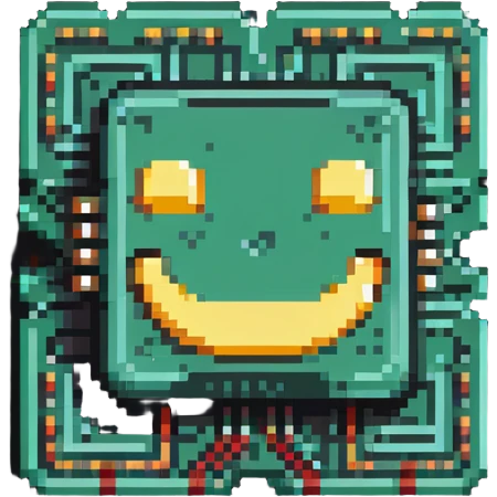 AI chip with a smiling face emoji