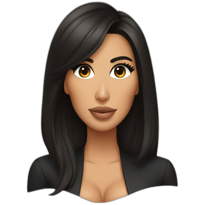 shapely Kim kardashian emoji