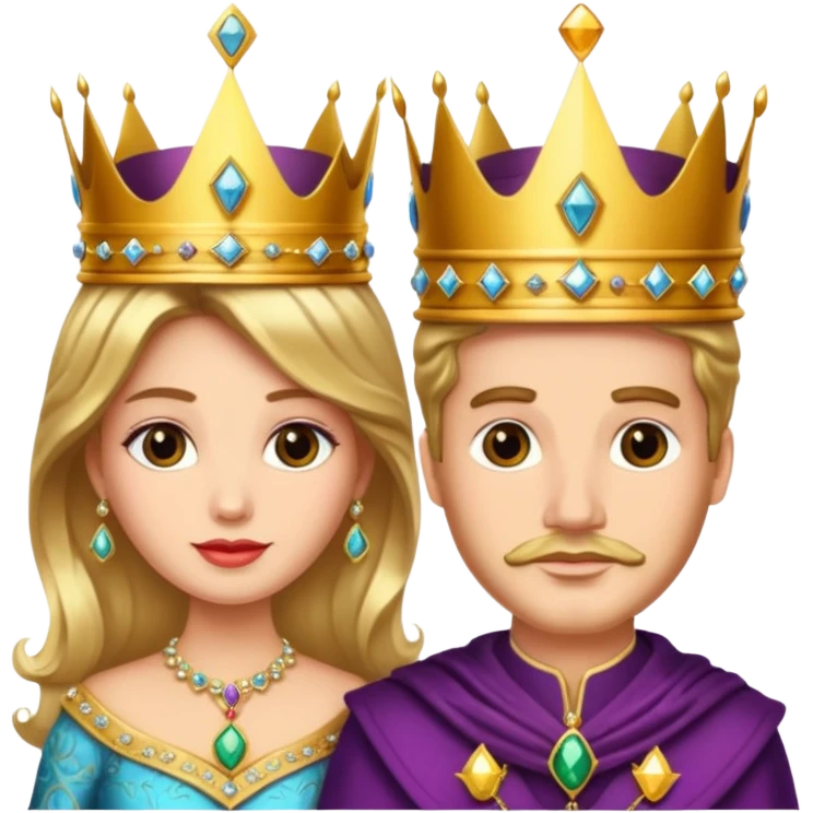 king and queen crown emoji