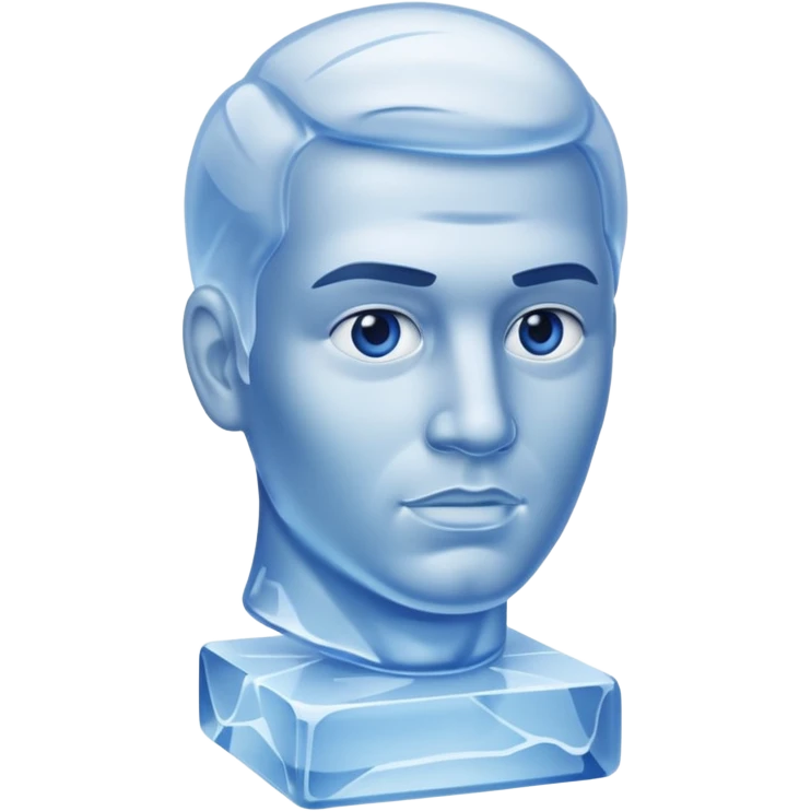 ice Sculpture bust man emoji