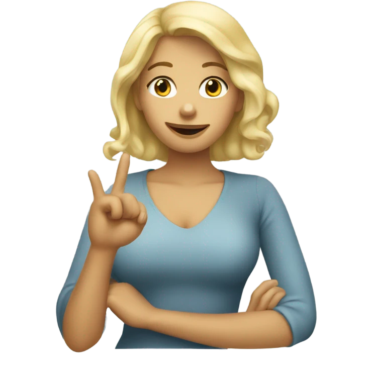 Blonde lady saying okay emoji