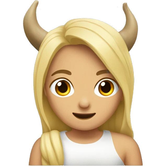 Rubia con cuernos emoji