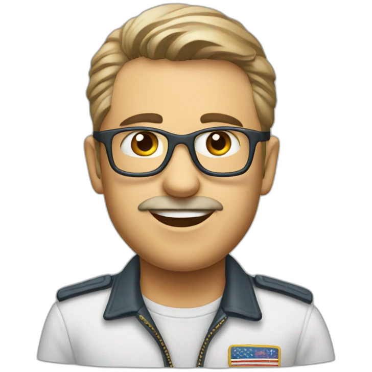 An aviation geek emoji