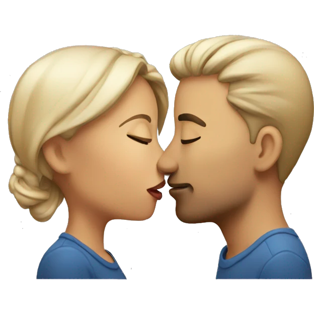 Couple kissing emoji