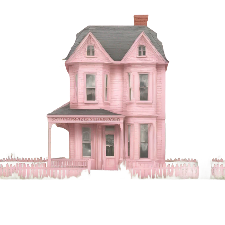 pastel pink 19th century house  emoji