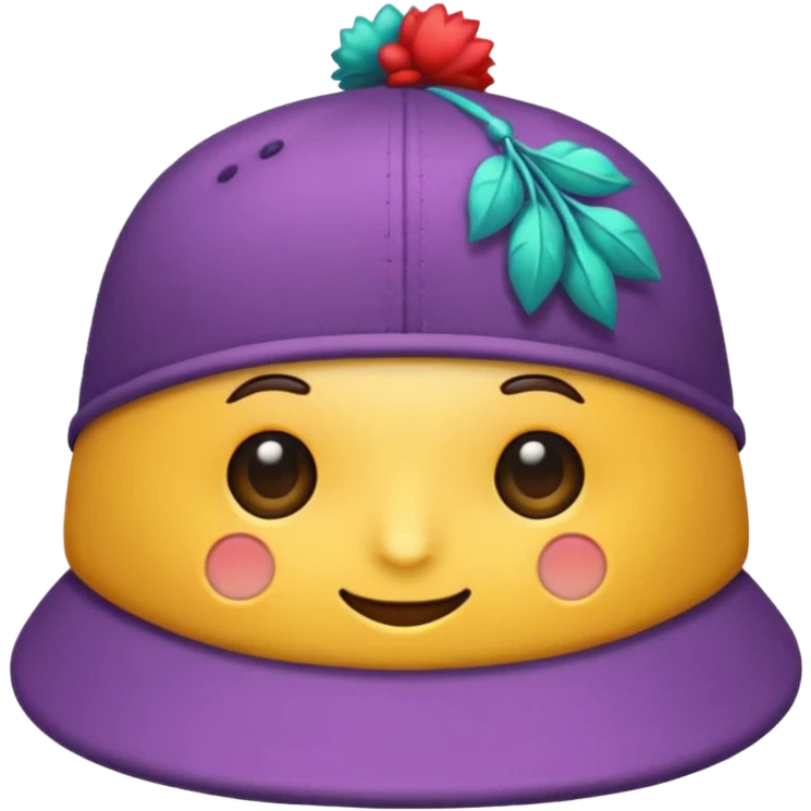 colorful hat emoji