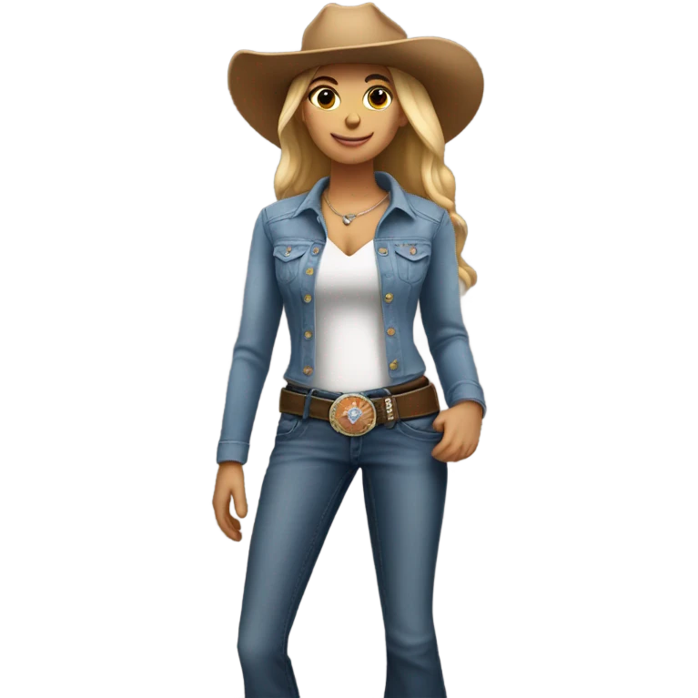 Light skin cow girl  emoji