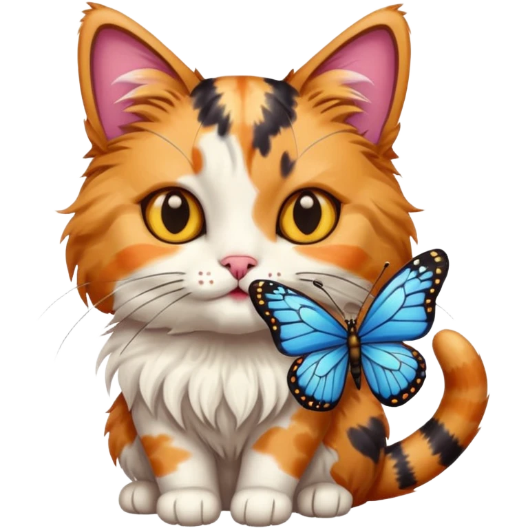 Cat with butterfly  emoji
