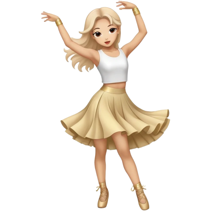 female kpop dancer is dancing emoji