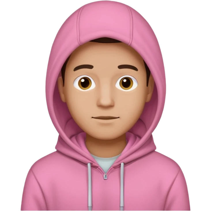 man in pink hoodies emoji