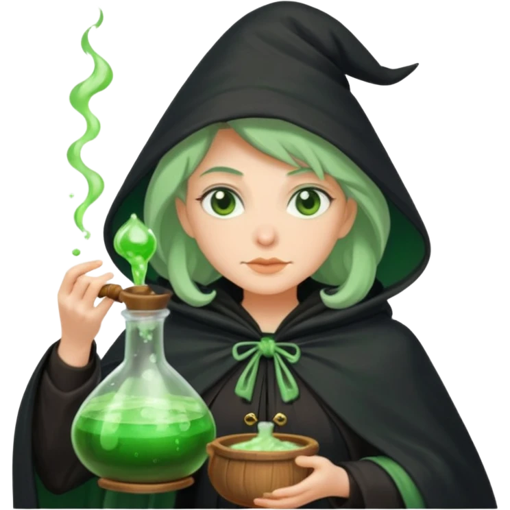 green witch cooking potion emoji