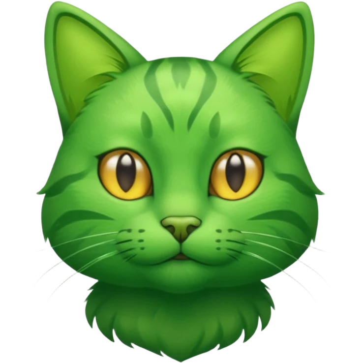 green cat with green shirt emoji
