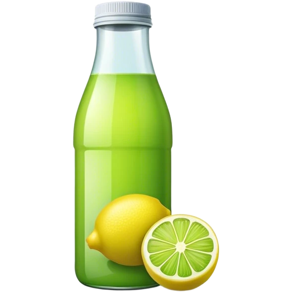 Bottled green lemon juice emoji