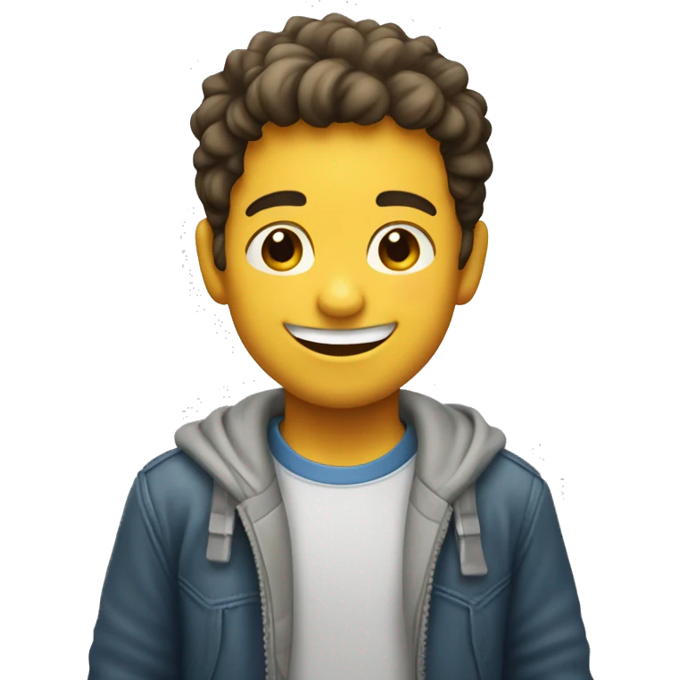 Niño sonriendo sin un diente  emoji