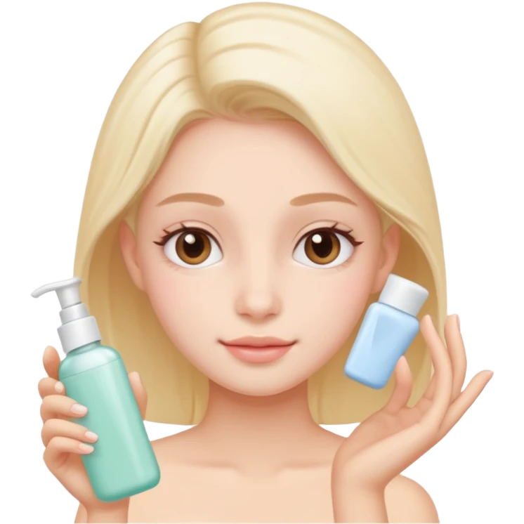 cute pastel colors skin care emoji