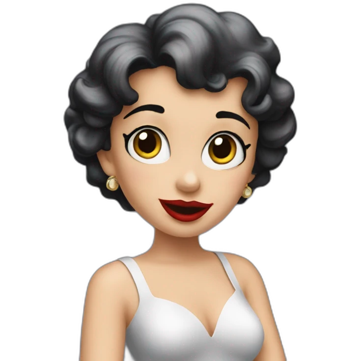 betty boop saludando emoji