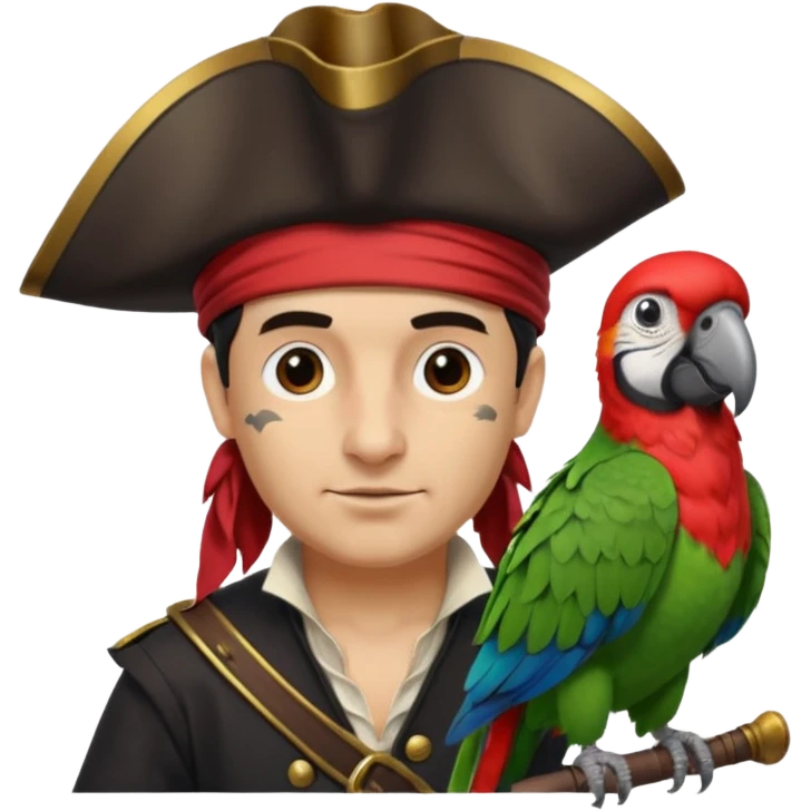 pirate and parrot emoji