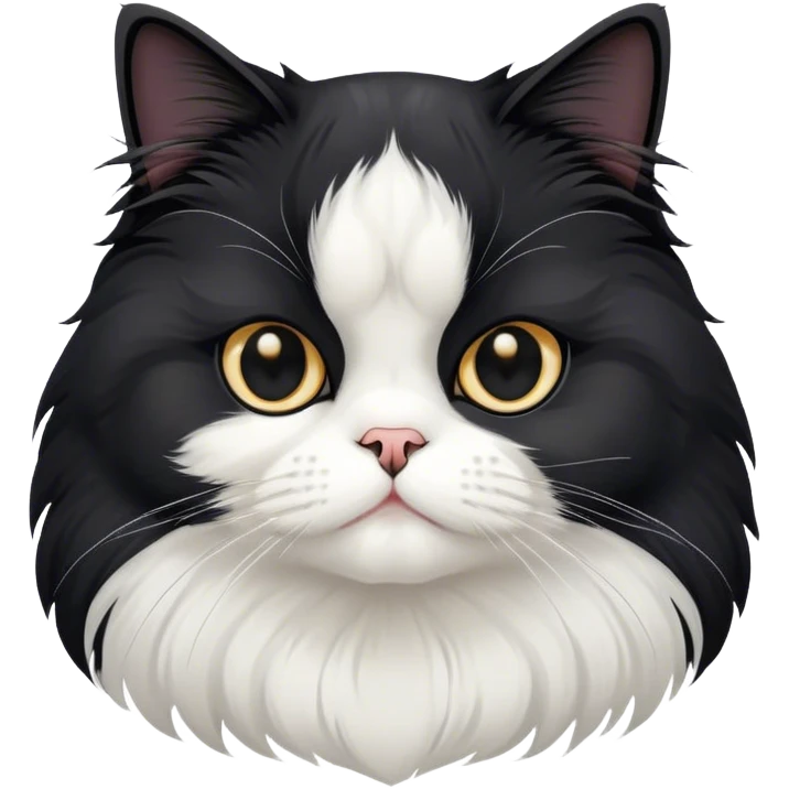 Tuxedo Persian Cat emoji