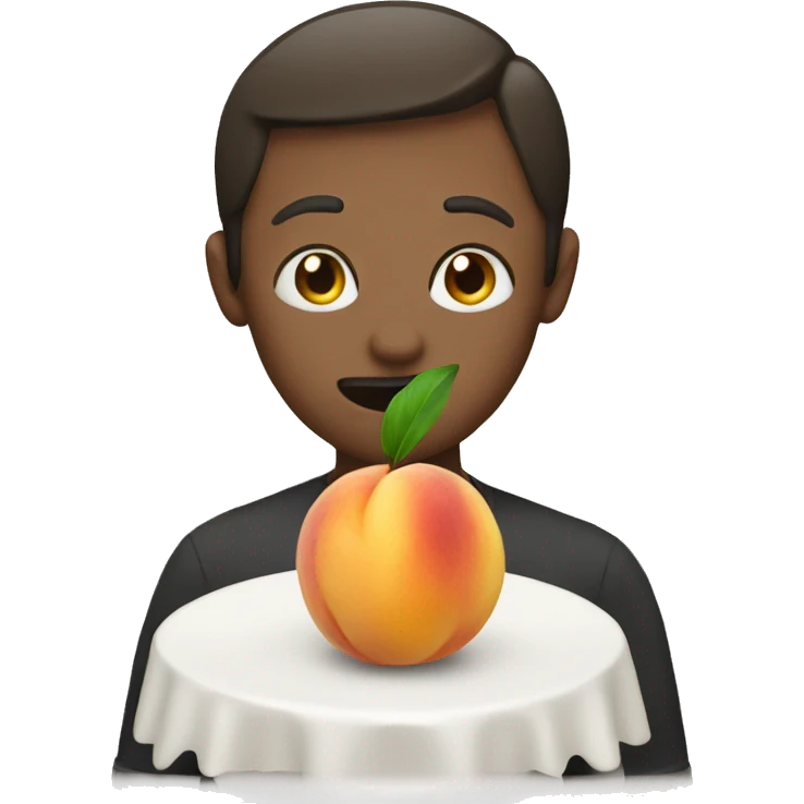 Eating peach emoji