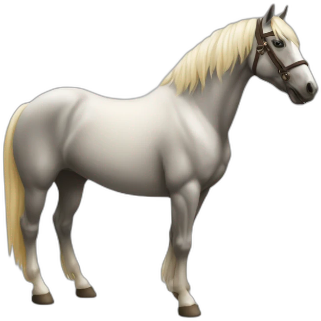 Un cheval qui fait du cheval emoji