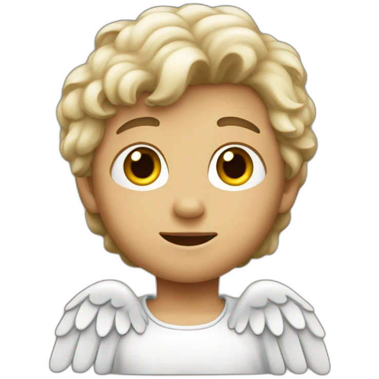 Niño disfrazado de ángel  emoji