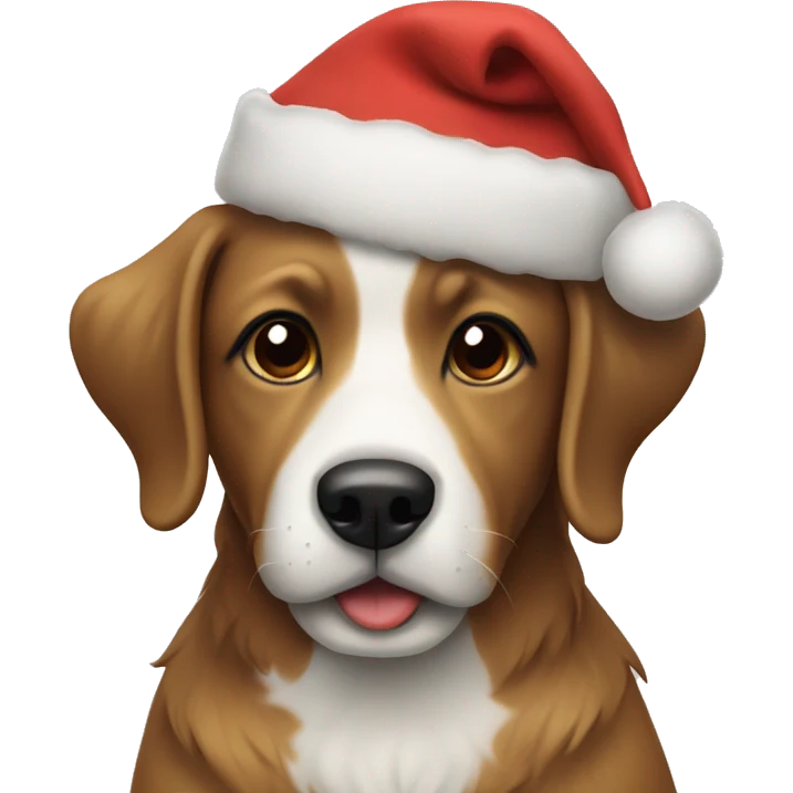 Christmas dog emoji