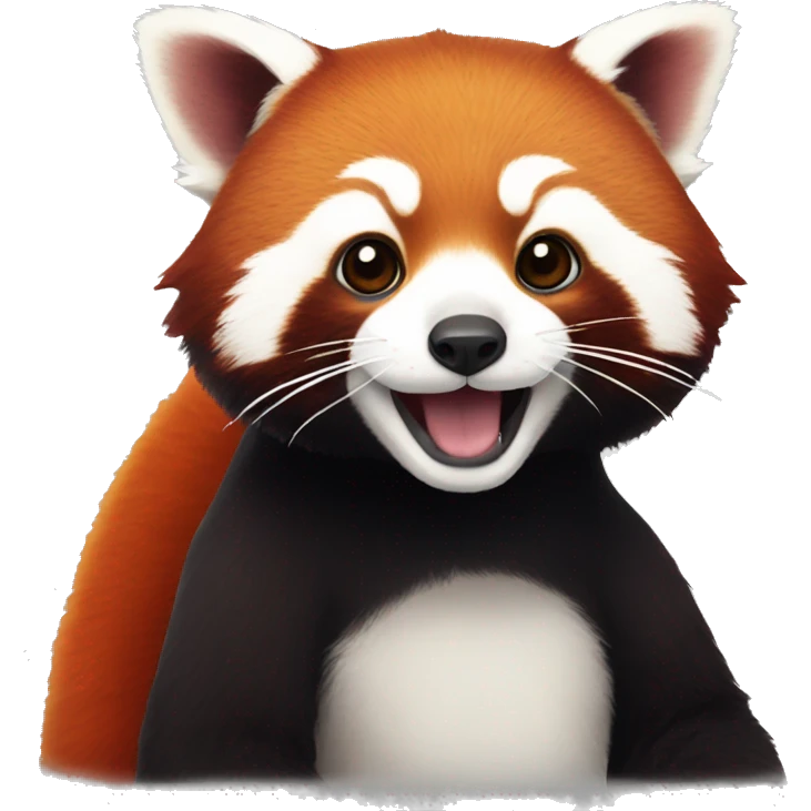 red panda with a yellow star emoji