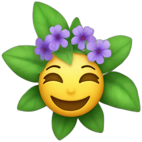 flor tomando sol emoji