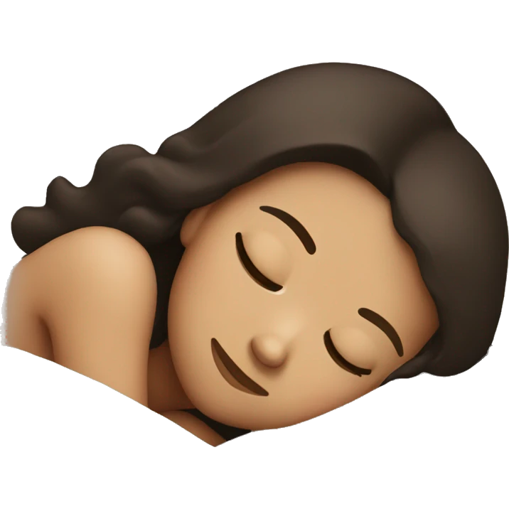 Brunette girl sleeping  emoji