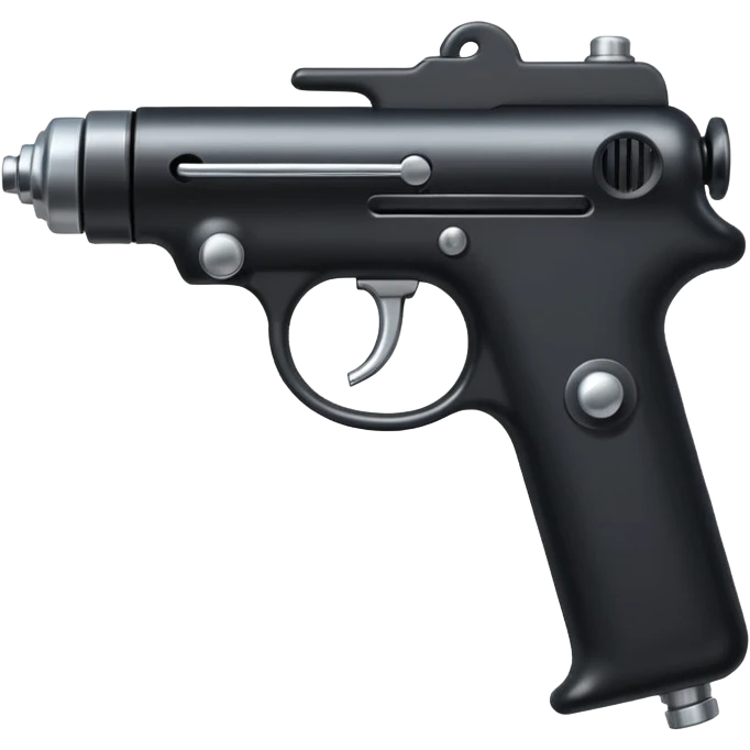 Black tattoo gun with needle emoji
