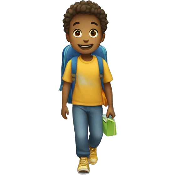 kid going to school  emoji