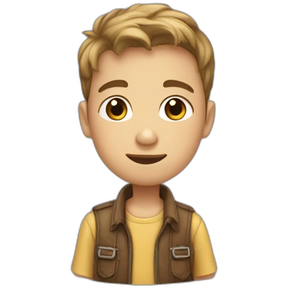 Petit garçon qui fait un câlin emoji