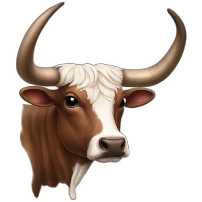 BRINDLE LONGHORN BULL emoji
