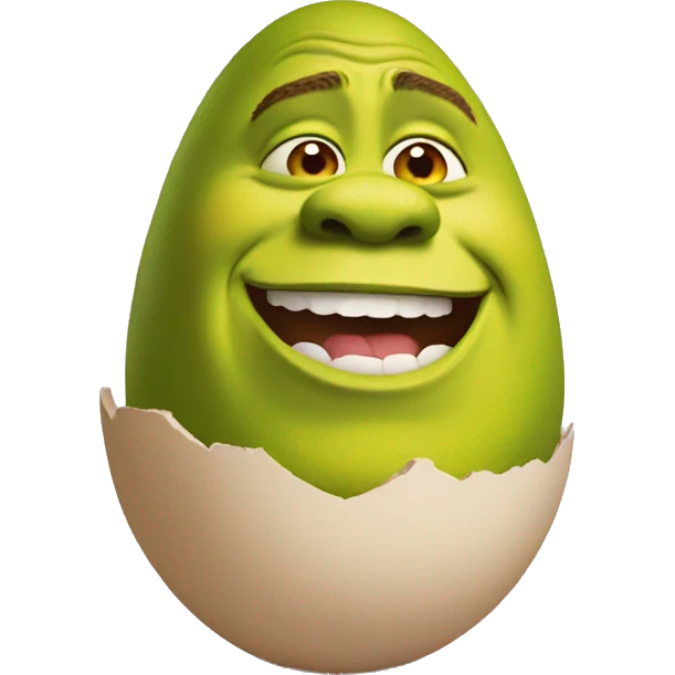 shrek as an egg emoji