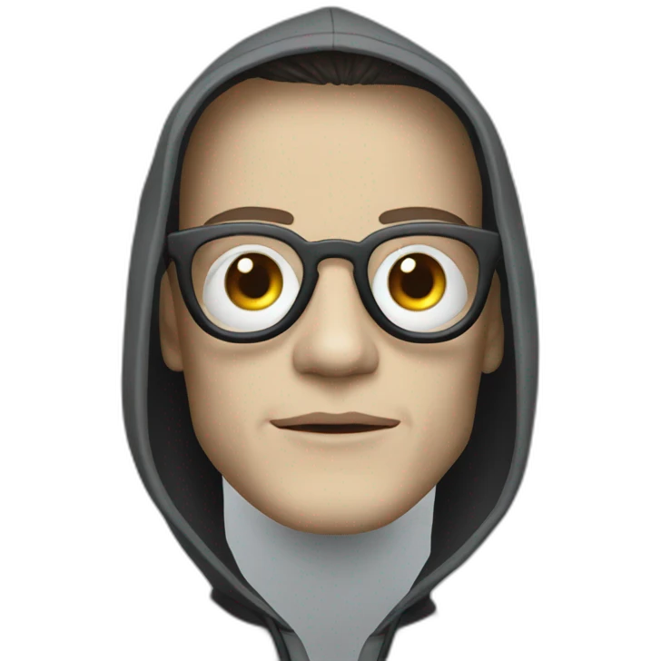 Mr Robot with a hoodie emoji