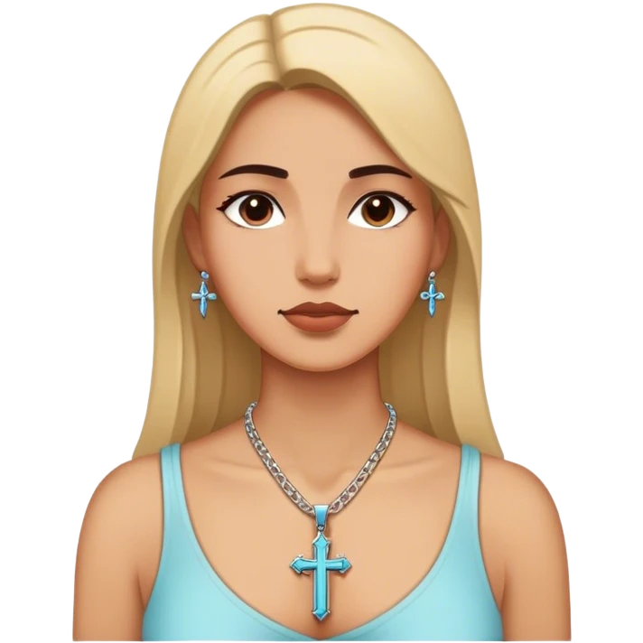 woman  neck cross emoji