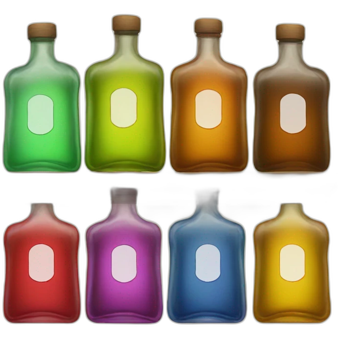 Colored 5 Liquor bottles emoji