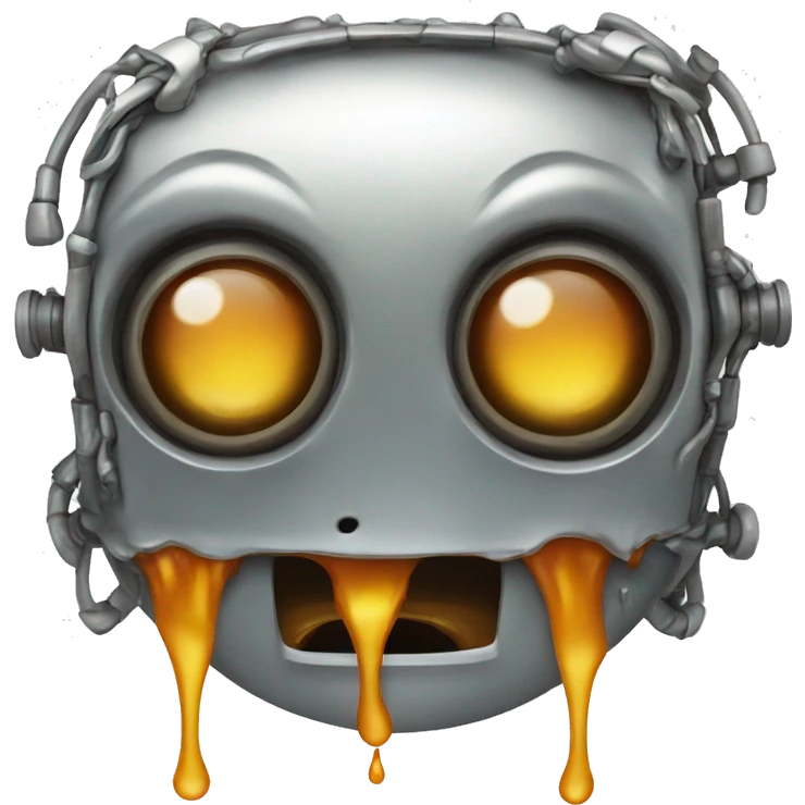 melting robot face emoji
