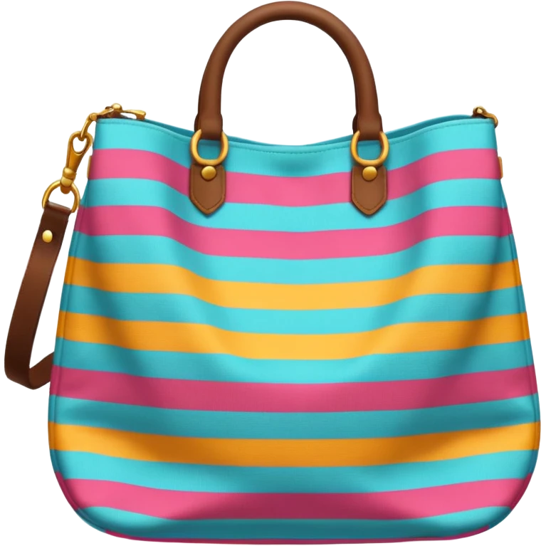 striped bag colorful emoji